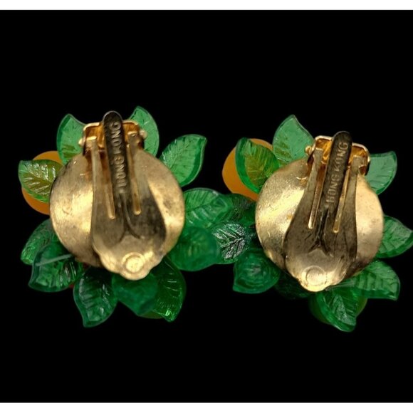 Carmen Miranda Fruit Salad Clip On Earrings Hong Kong Vintage Tutti Fruitti - Picture 7 of 15